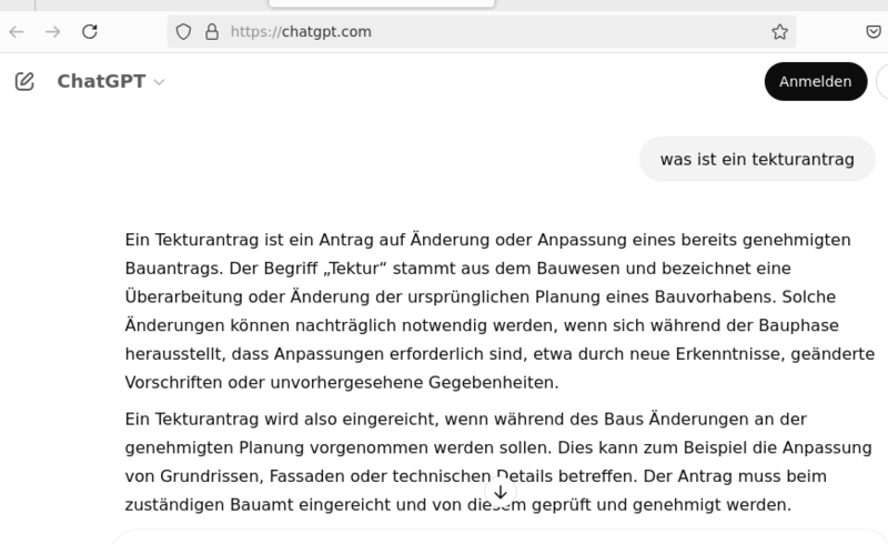 Screenshot von chatgpt.com