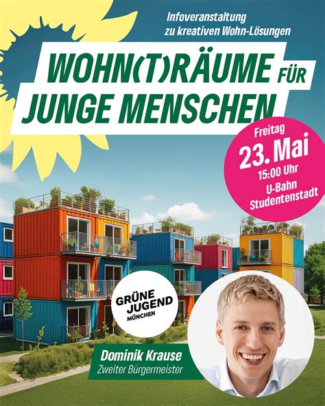 Einladungsplakat der Münchner Grünen